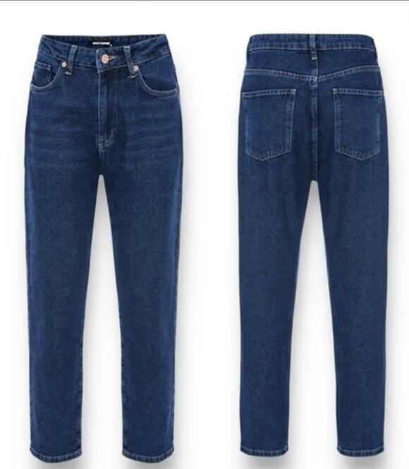 Nocturne Denim - Dark Wash Denim Jeans Straight Leg by Nocturne MSRP $155